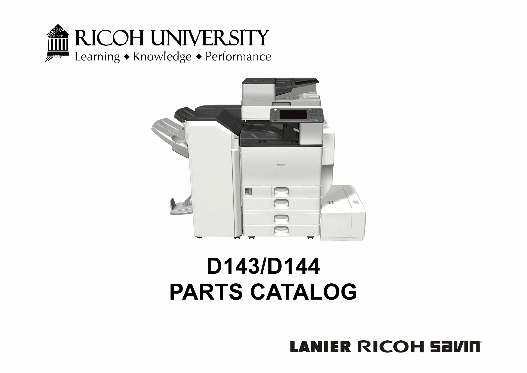 RICOH Aficio MP-C4502 C5502 D143 D144 Parts Catalog-1